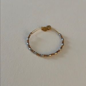 Alex and Ani Silver and Gold Beaded Bangle